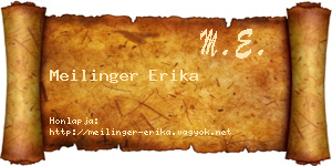 Meilinger Erika névjegykártya